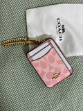 Coach Zip Card Case in Signature Canvas