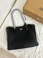 Coach Tote Bag Black / Brown (With Dust Bag & Box)