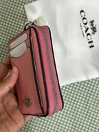 Coach Signature Canvas with Pink Trim