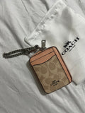 Coach Signature Canvas with Peach Trim