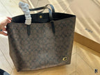 Coach North Tote Bag 32 Dark Brown