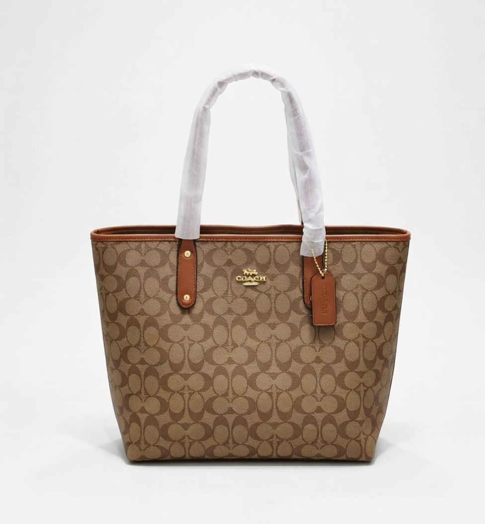 Coach - Signature Tote Bag Brown
