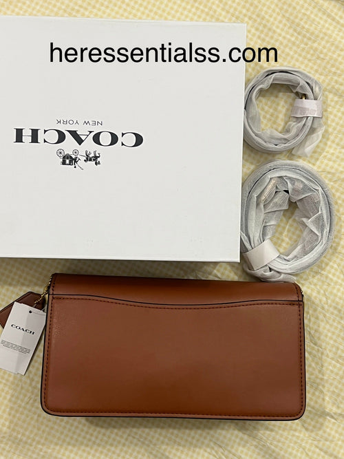 BROWN SIGNATURE COACH TAB 26 BAG (WITH STRAPS & BOX)