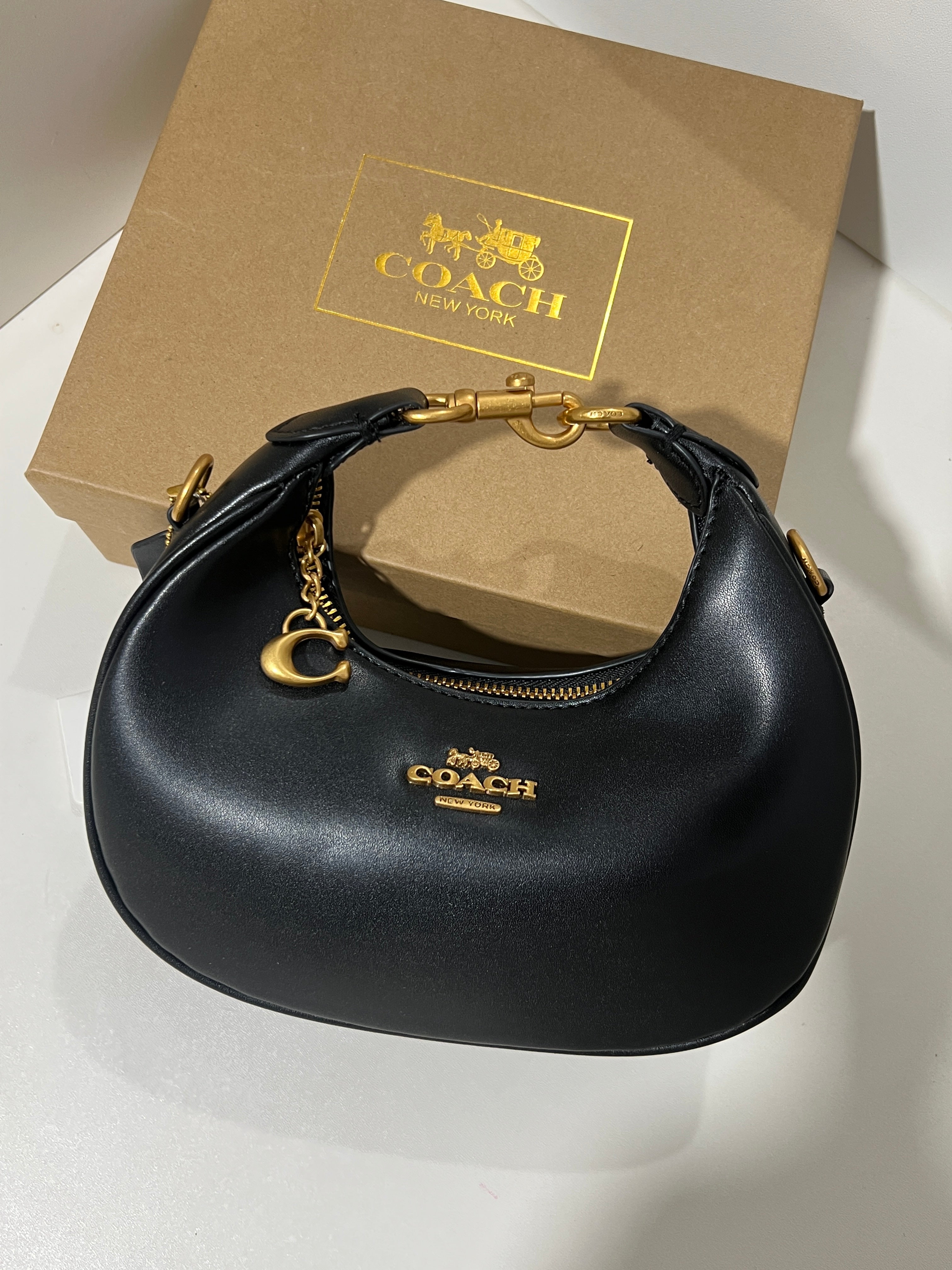 COACH JONIE BAG BLACK (INCLUDE BOX AND LONG STRAP )