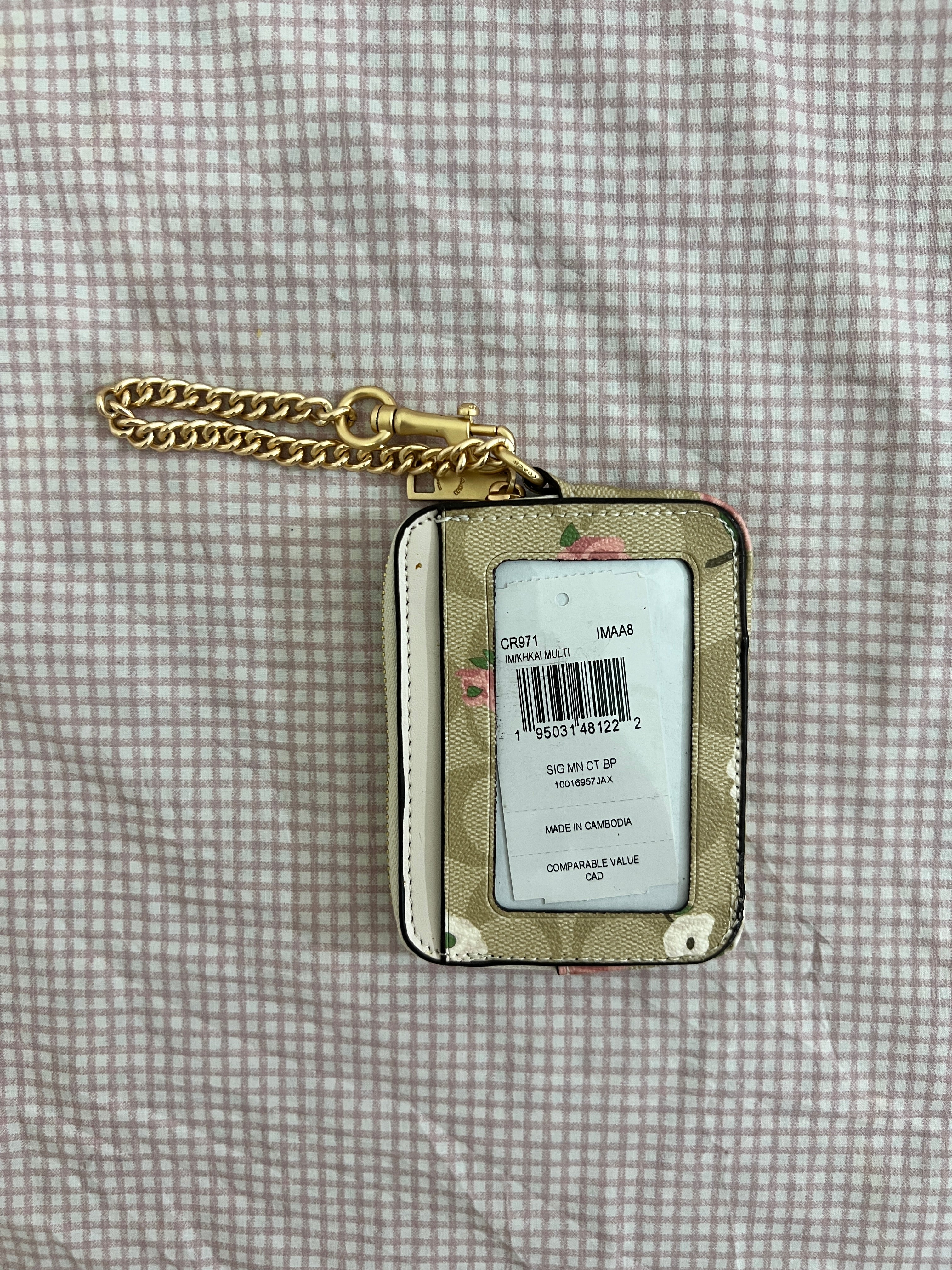 Coach Zip Card Case in Signature Canvas