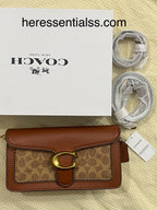 BROWN SIGNATURE COACH TAB 26 BAG (WITH STRAPS & BOX)