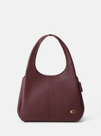 Coach Lana Shoulder Bag 23 In Signature Jacquard burgundy Leather