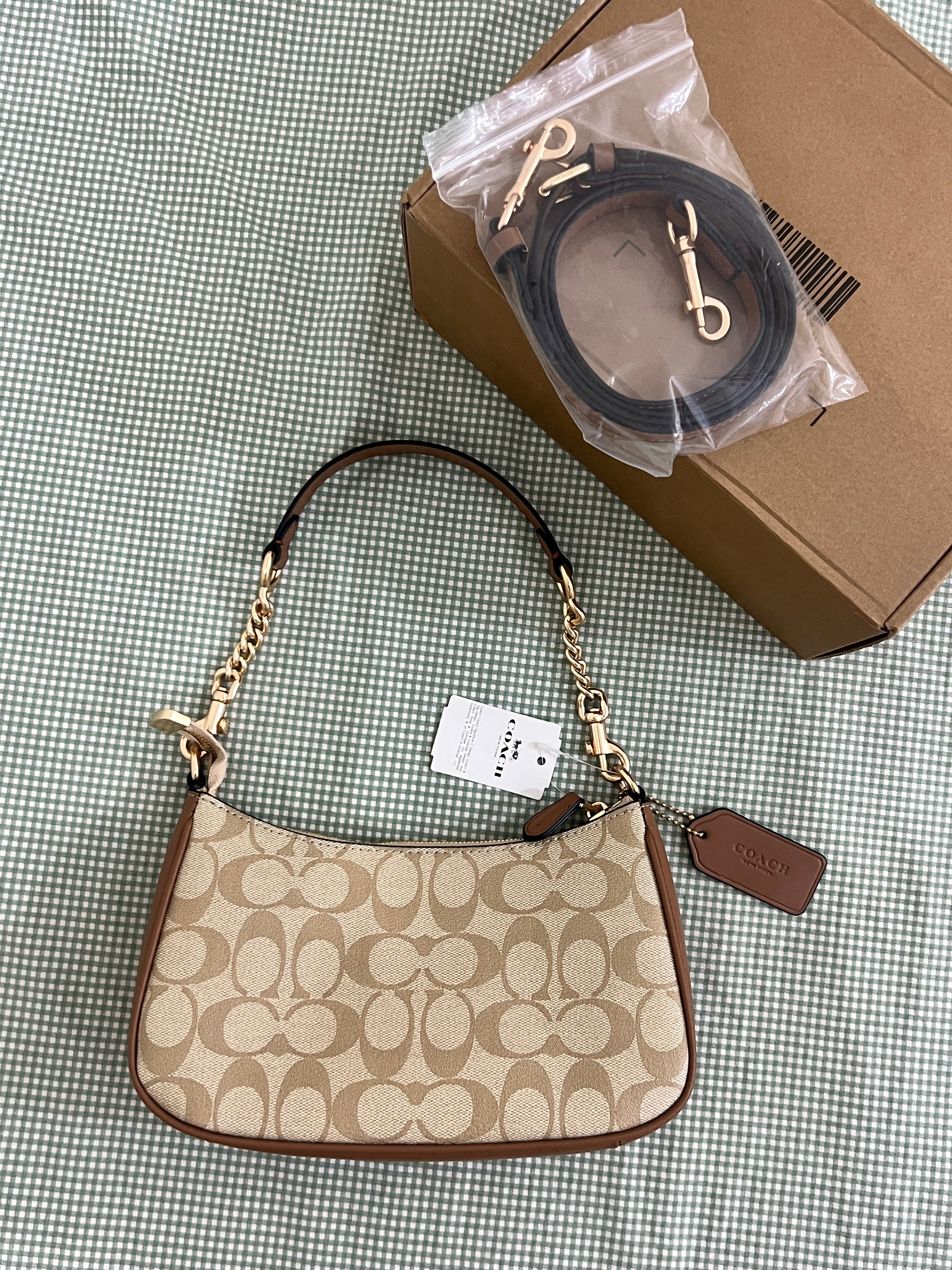 Coach Teri Shoulder Bag (with Box and  long strap)