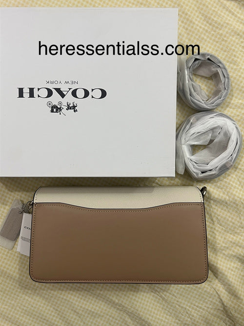 BROWN MULTI COACH TAB 26 BAG (WITH STRAPS & BOX)