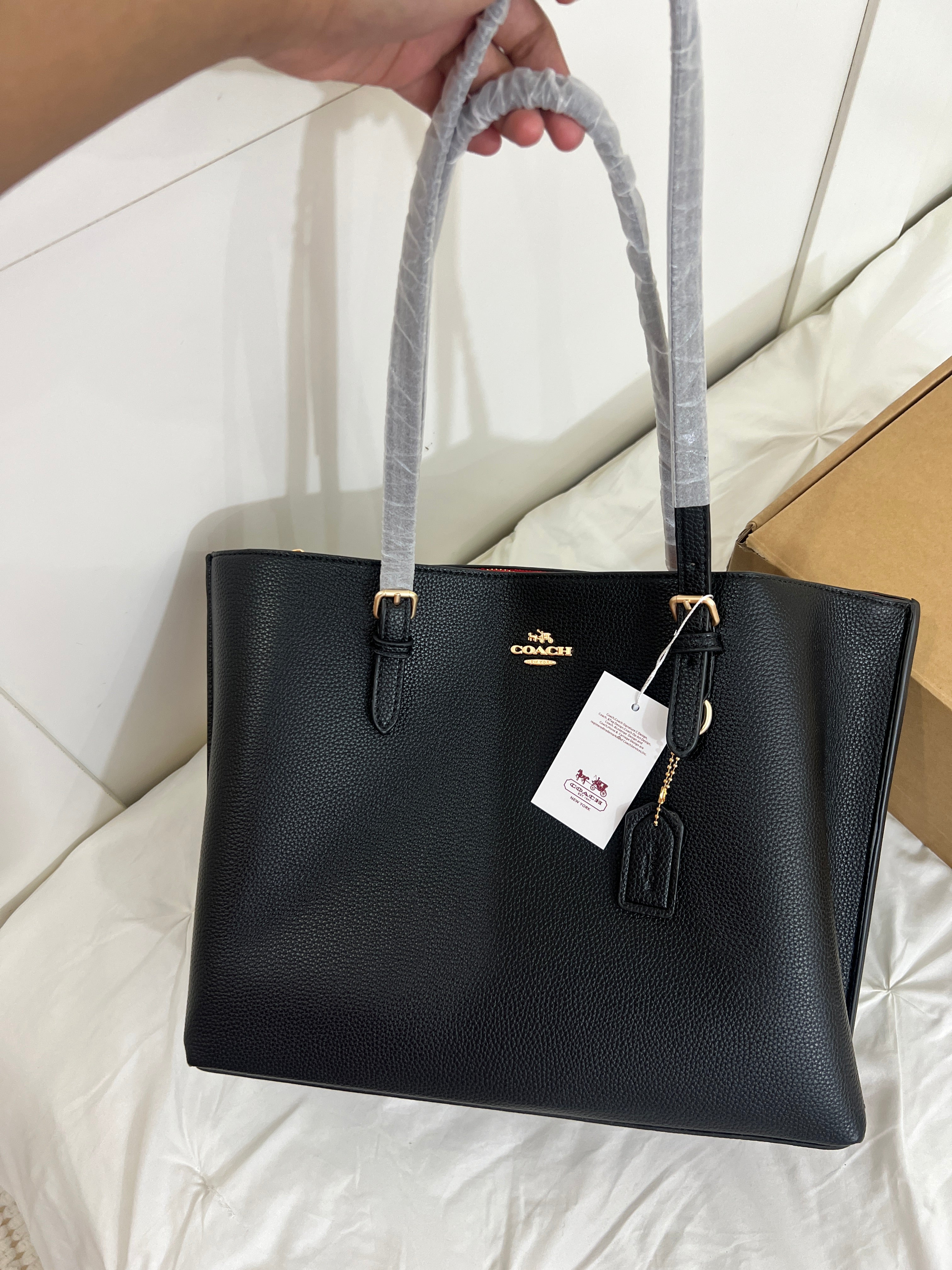 Coach Tote Bag Black / Brown (With Dust Bag & Box)