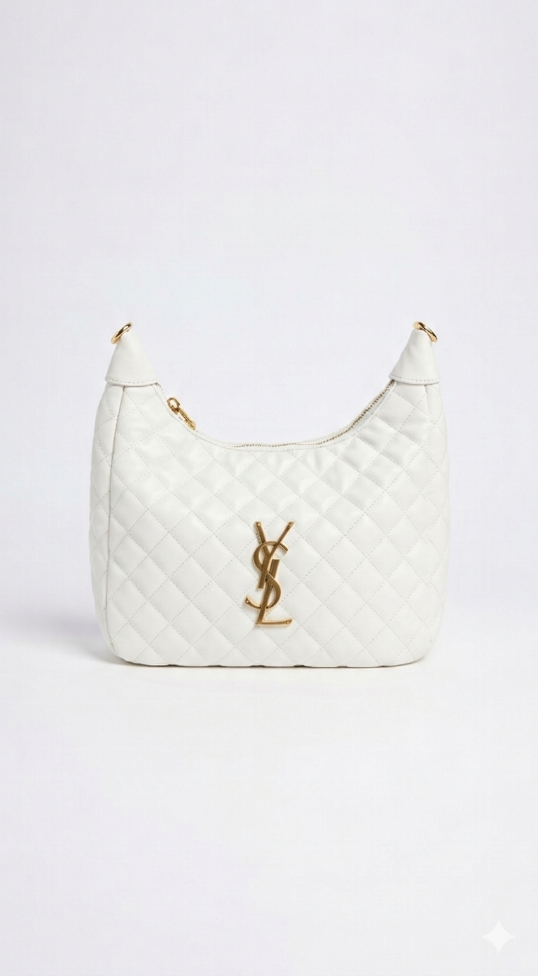 Saint Laurent Icare Hobo Bag White