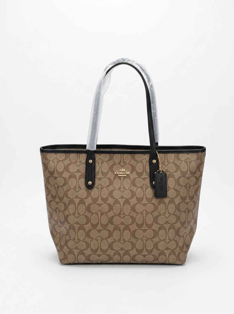 Coach - Signature Tote Bag Dark Beige