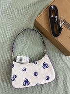 Coach Teri Signature Blueberry Shoulder Bag (with Box and long strap)