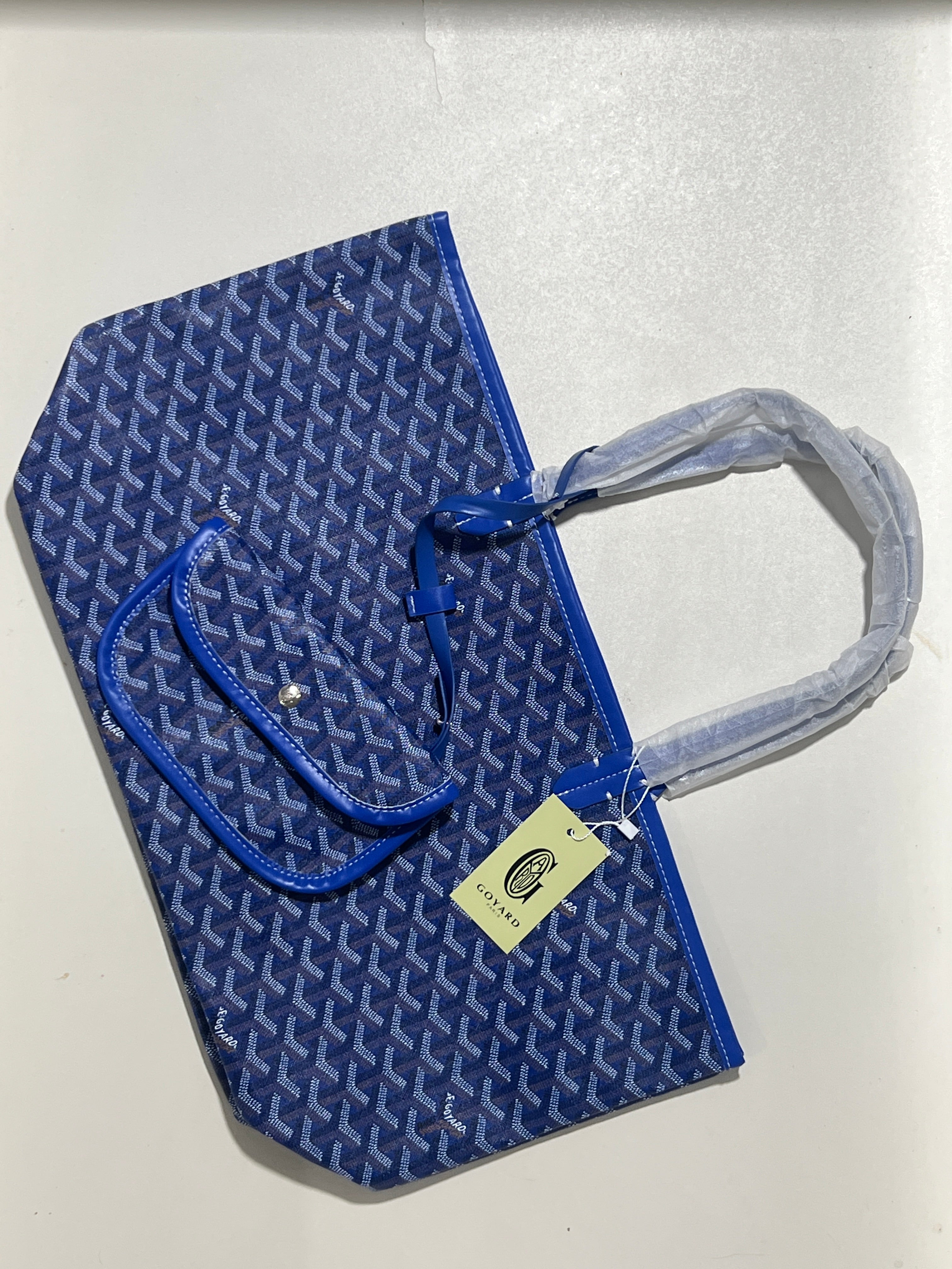 Goyard Tote Bag – Navy Blue (Large With Pouch)
