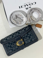 SIGNATURE CHAMBRAY TUAPE COACH TAB 26 BAG (WITH STRAPS & BOX)