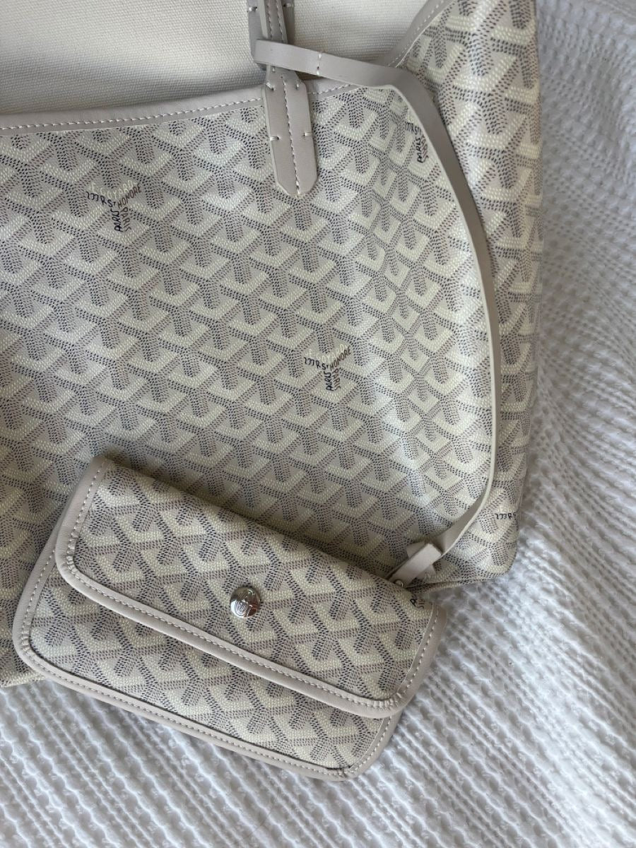 Goyard Tote Bag - Apricot (Large with Pouch)