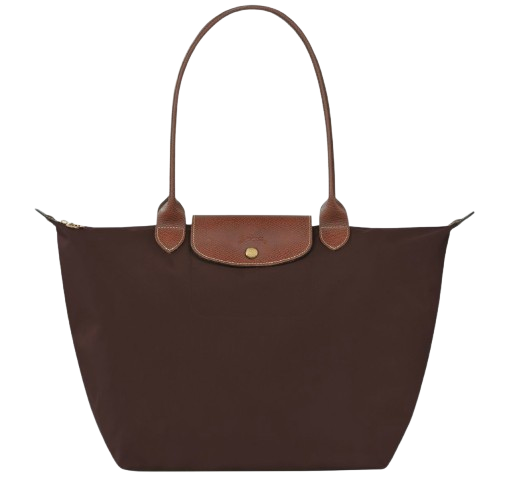 Longchamp Tote Medium - Ebony Brown (WITH BRAND LOGO)
