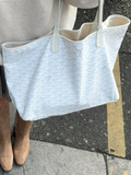 Goyard Tote Bag – White (Large With Pouch)