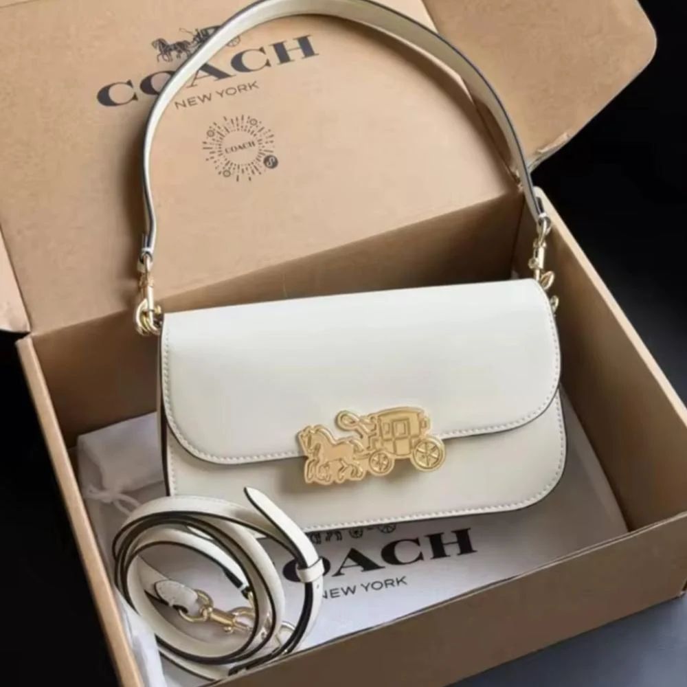 COACH Harper Shoulder Bag White