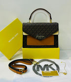 Michael Kors Ludlow Signature Satchel in Brown