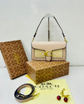 COACH Tabby Chain Clutch in Signature Canvas Sea Salt
