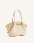 JW PEI Hana Faux Suede Tote Bag in off White