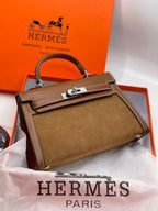 Hermès Kelly Mini Bag – Tan Suede