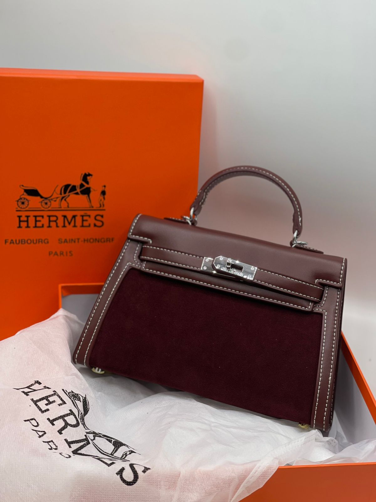 Hermès Kelly Mini Bag – Burgundy