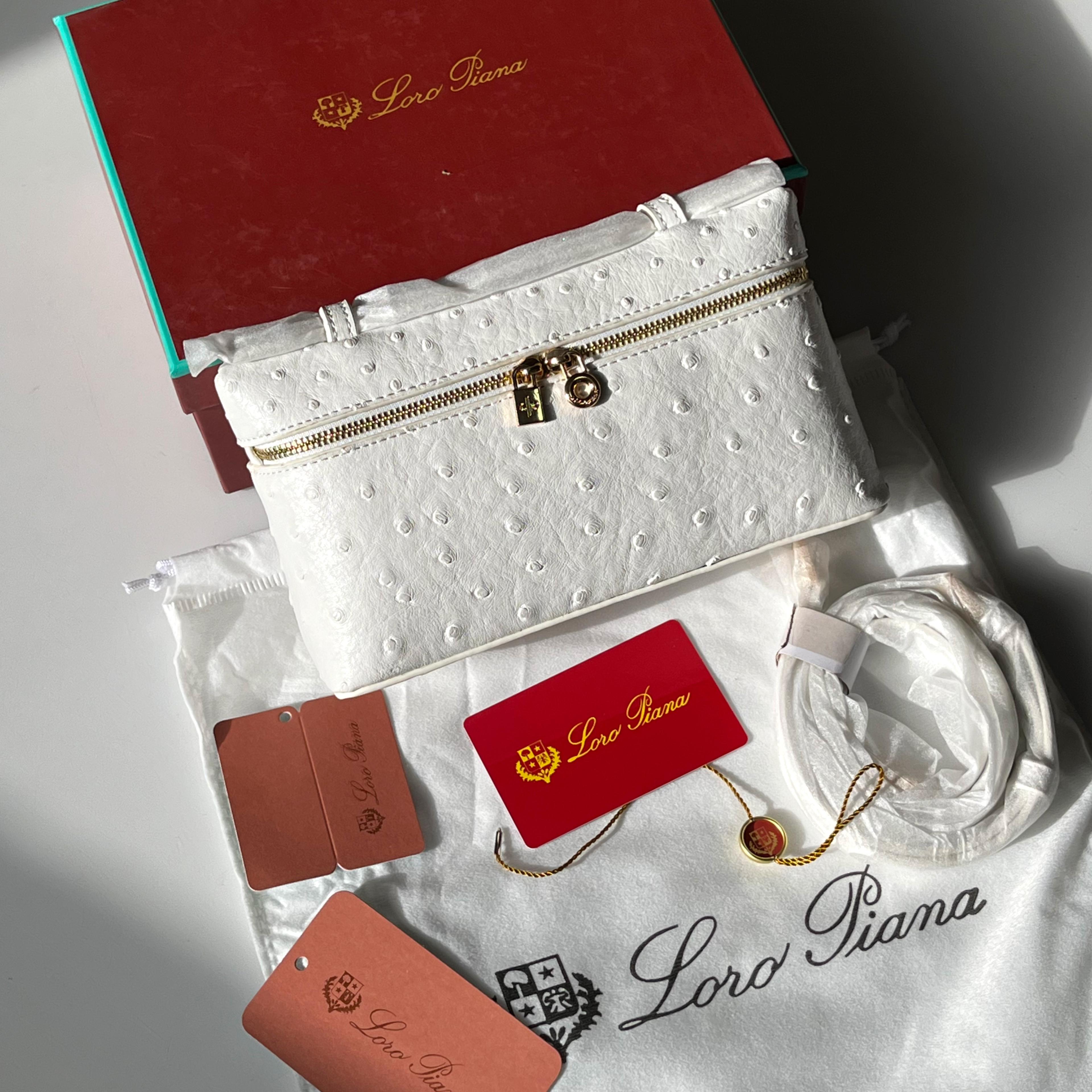 Loro Piana Extra Pocket Crossbody Bag – Pearl White