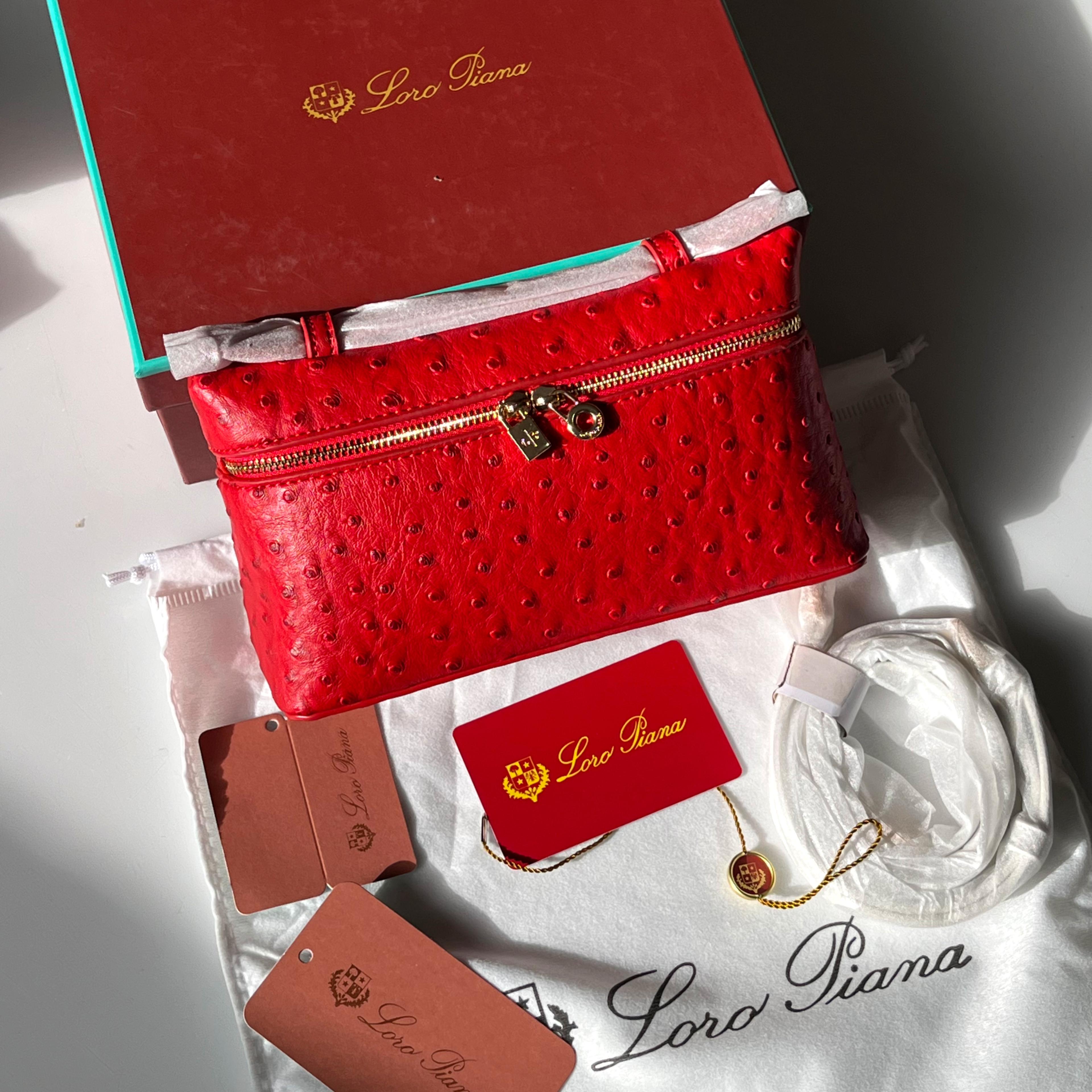 Loro Piana Extra Pocket L27 Crossbody Bag – Ruby Red