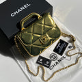 Chanel Patent Leather Crossbody Bag – Olive Gold