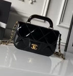 Chanel Patent Leather Crossbody Bag – Black