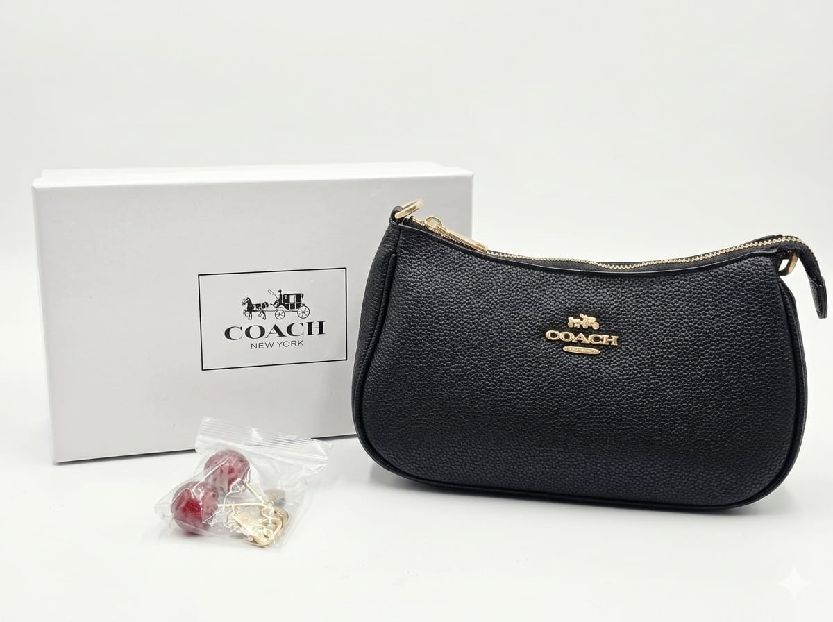 COACH Terry Bag with Cherry Charm