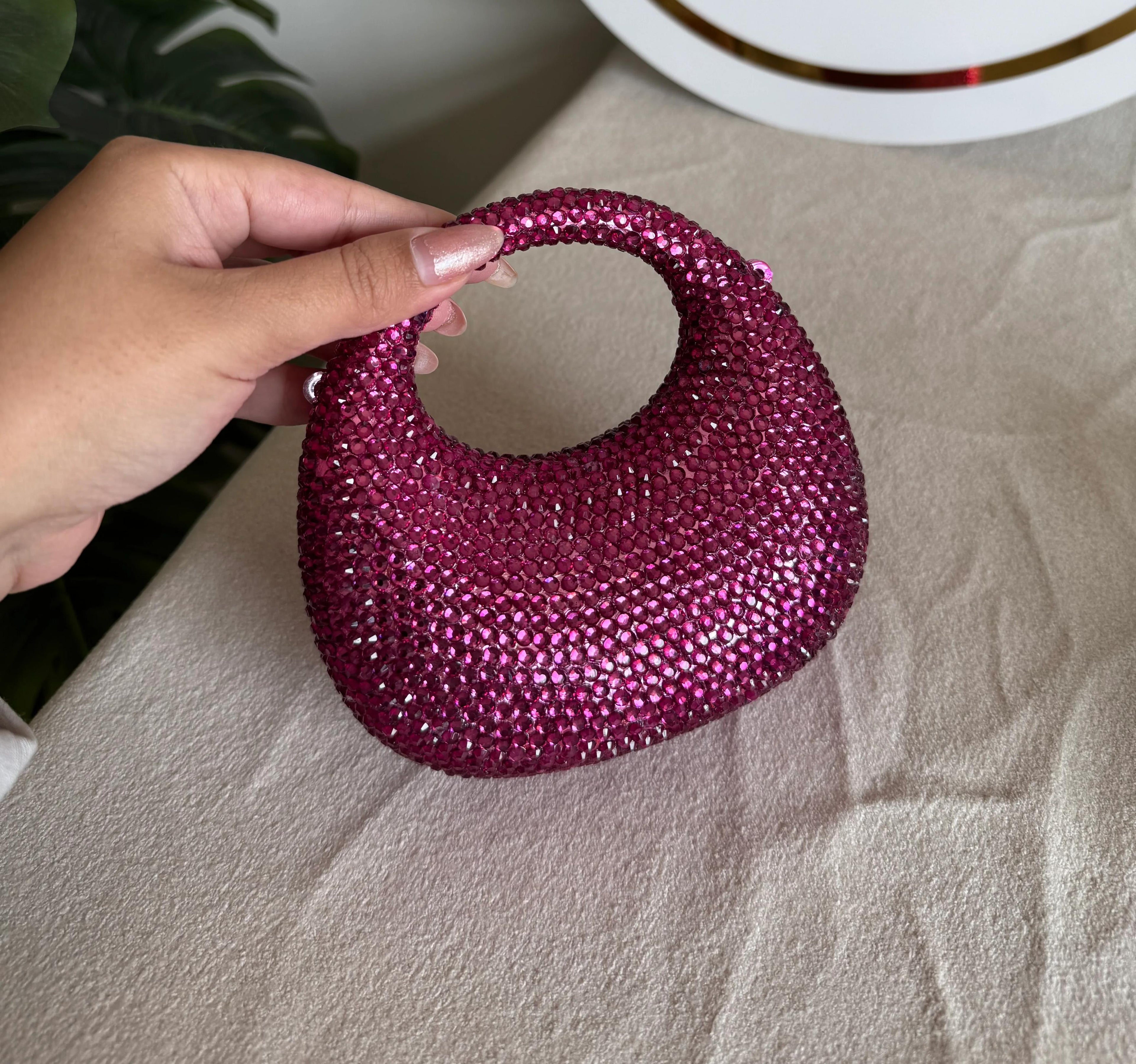 Swarovski Mini Rhinestone Clutch Pink