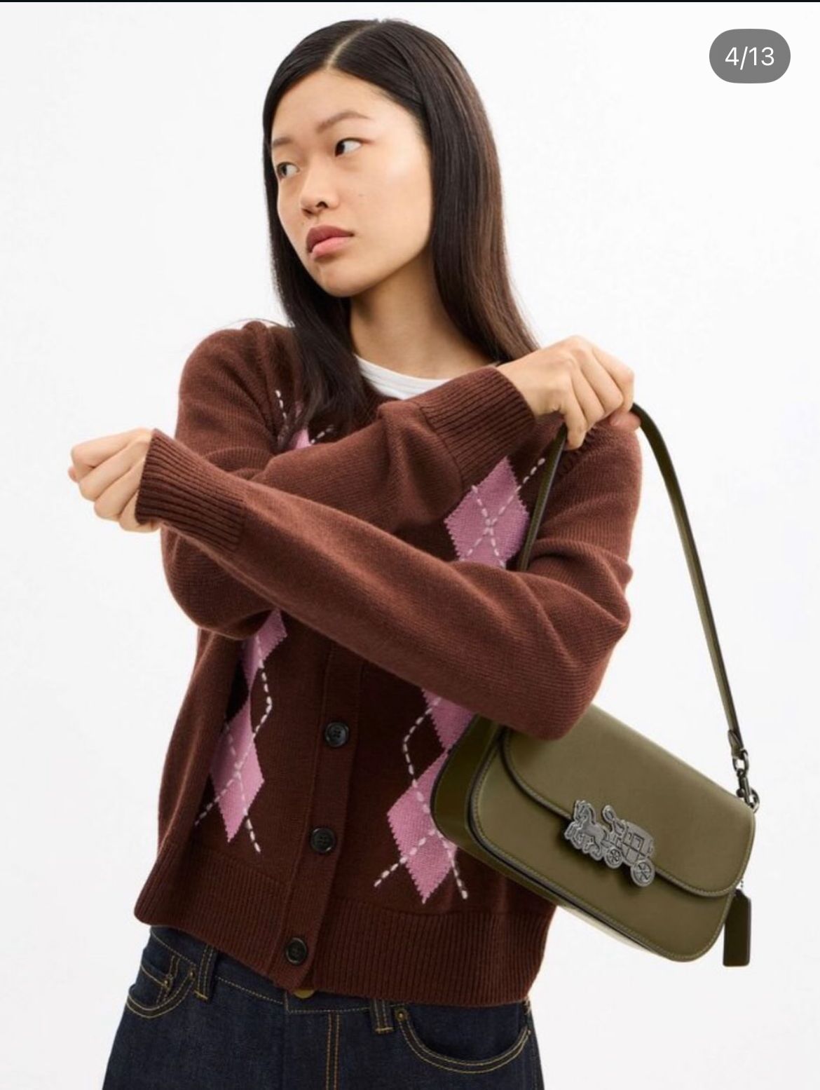 COACH Harper Shoulder Bag Green