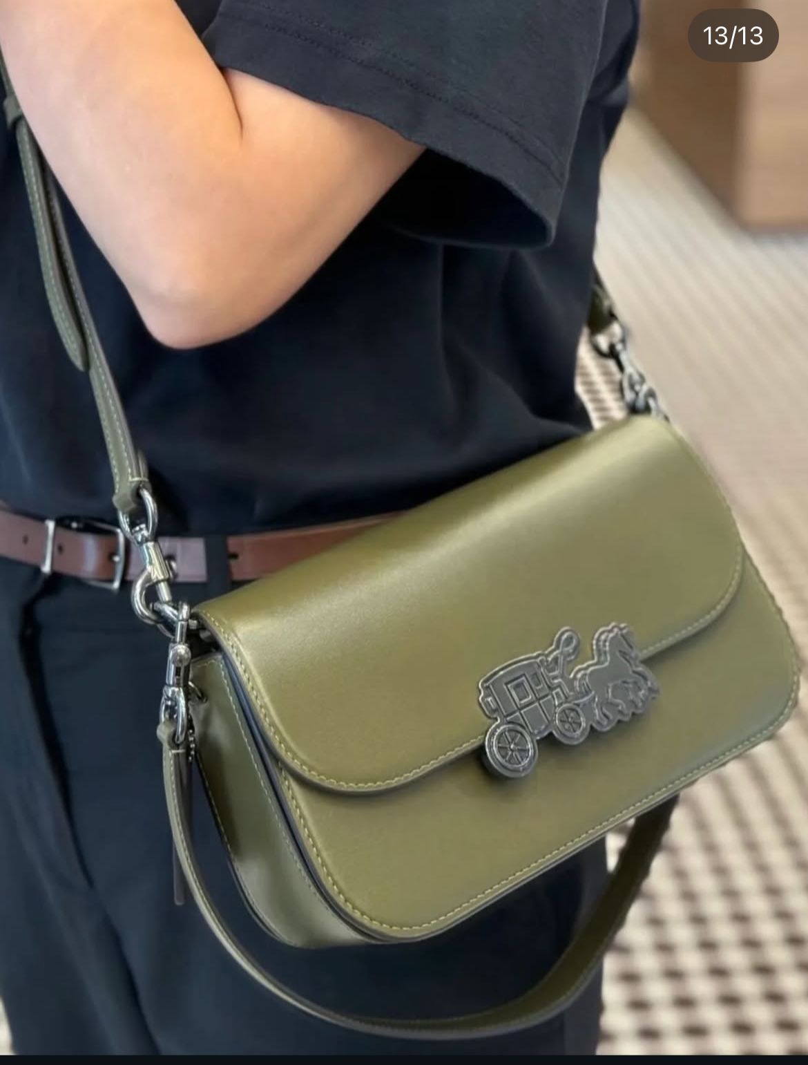 COACH Harper Shoulder Bag Green