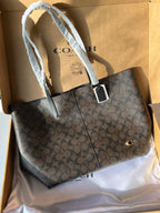 Coach North Tote Bag 32 Dark Brown