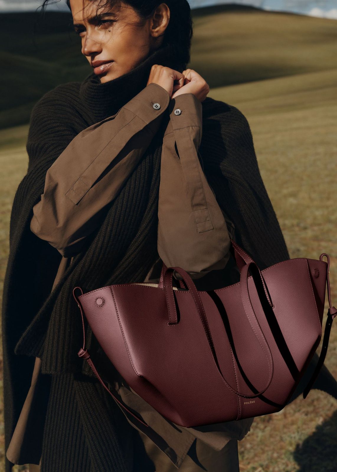 Polène Cyme bag Maroon