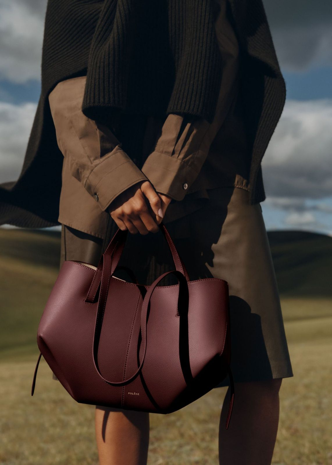 Polène Cyme bag Maroon