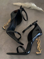 Saint Laurent Opyum gold-tone YSL monogram heel