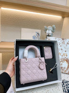 Mini Lady Dior Bag Pink Ultramatte Cannage Calfskin