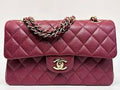 Channel Classic Flap bag in burgundy