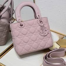 Mini Lady Dior Bag Pink Ultramatte Cannage Calfskin
