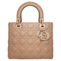 Mini Lady Dior Bag Nude Pink Ultramatte Cannage Calfskin