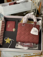 Mini Lady Dior Bag Dusty Pink Ultramatte Cannage Calfskin