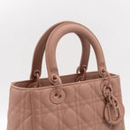 Mini Lady Dior Bag Nude Pink Ultramatte Cannage Calfskin