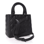 Mini Lady Dior Bag Black Ultramatte Cannage Calfskin