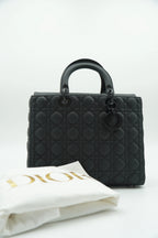 Mini Lady Dior Bag Black Ultramatte Cannage Calfskin