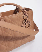 Mini Lady Dior Bag Nude Pink Ultramatte Cannage Calfskin