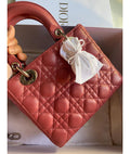 Mini Lady Dior Bag Dusty Pink Ultramatte Cannage Calfskin